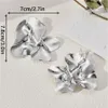 Boucles d'oreilles plissées irrégulières de tendance métallique exagérée pour les femmes avec tempérament rétro et boucles d'oreilles minimalistes AB204