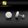 Najlepiej sprzedający się Instock Hip Hop 925 Srebrna lodowana biżuteria Studs VVS Moissanite Diamond Men Kolczyki