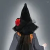 Berets 50jb Halloween impreza wiedźmowa kapelusz lacetrim klasyczny czarodziej dziewczyny
