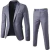 Suisseaux pour hommes pour les blazers de mariage commercial 2 pièces 3 ensembles élégants pantalons de gilet complet manteaux vestes formelles luxe 240420