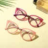 Zonnebrillen Frames Fashion Sexy Red Cat Eye Optische anti-blauwe bril vrouwen elegantie bril met frame vrouwelijke oculo's bril