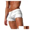 Herren Badebekleidung europäischer und amerikanischer Colorf Fashion Back Pocket Design Strand atmungsablöschbar Schnell trocknende Shorts Schnürschachtel Schwimmen Trun OTL69