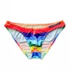 Set Rainbow Color Mini Briefs Mens Thong Swimwear Super sexy gay zwem ondergoed tanga pouch bikini zwempak tback slipjes demiit