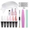 Kits Mizhse Poly Nail Gel Kit 6W UV LED LAMP GEL VARNISCH