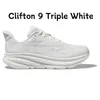 Hokaities One One Clifton 8 9 кроссовки для кроссовки мужчины женщины белый черный прибрежный небо яркий апельсиновый переключающий песок.