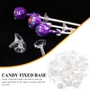 Decorative Flowers Plastic Transparent Chocolate Ball Holder Case Flower Candy Bouquet Truffle DIY Fixed Base For Valentines Day