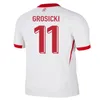 2024 POLAND LEWANDOWSKI SOCUCER JERSEYS POLONIA 24/25 22/23 Krychowiak Grosicki Zielinski Milik Zalewski Szymanski Pools voetbals