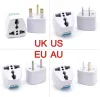 Wysokiej jakości ładowarka podróżna AC Electrical Power UK/AU/EU do US Plug Adapter Converter USA Universal Power Plug Connector (biały)