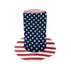 Bérets Independence Day Hat Cotton Blue High Backet Cap Star Imprimez Fedoras Holiday Party Cosplay Costume Performance Festival