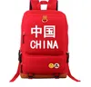 Backpack China Letters Rucksäcke Noctilucent Kinder Beutel Unisex Teenages Chinese Cartoon Rucksack Studenten Studienreiseschule Studienschule Studienbeutel