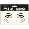 Transfert de tatouage visage temporaire tatouage mignon petites fleurs fleurs tatouages tatouages pour visage autocollants maquillage maquillage étanche pour les filles 2020 Nouveau 240426