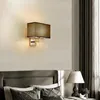 Wall Lamp Modern E27 With Switch El Bedside Fabric LED Reading Light Bedroom Study Nordic Home Decoration Lighting Fixtures