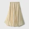 Jupes Women's Elastic Assest Mandkerchief de jupe en mousseline de mousseline irrégulière HEM A-LINE MIDI