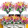 Decorative Flowers Artificial Flower Spring Grass Camellia Fake For Home Office Wedding Party Garden Decoration Greenery Shrubs Plants