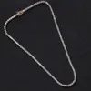 Diamond VVS Rose Gold Pure 925 Sterling Silver 2mm Wholesale Tennis Moissanite Chain Link Halsband