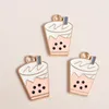 Charms 10pcs 15 22mm Funny Bubble Milk Tea For DIY Jewelry Food Drinks Pendants Of Necklaces Earrings Making Accessories