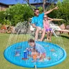 100150200cm Summer Pet Inflatable Swimming Pool Foldable Spray Mat Dogs Kids Outdoor Interactive Fountain Toys 240424