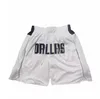 Luka Doncic Irving Ed Just Don Don Basketball Shorts Hip Pop Summer Pant avec poches Papent de survêtement à fermeture éclair Sports Sports Breatch Gym Training plage