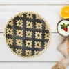 Plaques Bambou Woven Tray Small Round Panier Round Basket