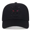 New Cotton Schwarz Tiger Stickerei Baseball Mütze Frauen Frauen Hip Hop Hut Sommer Freizeit Trucker Caps Unisex Snapback Hats Gorras