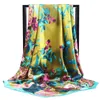 Bandanas Durag Classic Silk Scarf New Spring/Summer Womens Silk Square Scarf Womens Fashion Print Shaw