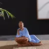 Thé Pites Petits ornements Set Piano Échecs Calligraphie et peinture Flower Pet Bonsai Decoration Figure Paysage chinois