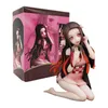 MANGA ANIME 12CM Demon Killer Kamado Nezuko Kimono Dress Model Toy Pvc Doll Tout Gift Series Static Dolll2404