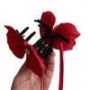 Clip per capelli clip Phalaenopsis Claw Flower Barrettes Princess Long Ribbon Gioielli