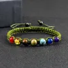 Perlen handgefertigtes 7 Chakra -Perlenarmband mit 6 mm Naturstein String gewebter Yoga Spirituelle Therapie Gleichgewicht und Meditationsgeschenk