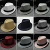 Bérets Fashion Retro Men Fedoras Top Jazz Felt Brim Brim Couple Vintage Cap chapelier Bowler Winter / Summer