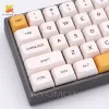 Claviers Kyomot White Honey Milk 140 Couvrages clés CORIAL KEYCAP RUSSIAN RUSSIAN PBT XDA