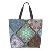 Sacchi per la spesa colorata floreale con mandala sacche di drogheria extra grande patchwork boho chic in stile riutilizzabile per viaggi di viaggio riutilizzabile