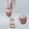 Scarpe da ballo donne bambini adulti pantofole soft side tela professionale addestramento per balletto