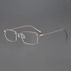 Zonnebrillen frames heren en dames mode frameloze bijziendheid voorschriften tf bril 5678 titanium simple veelzijdig leesoog