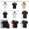 デザイナーNew Mens Polo Black Blue White Beige Beige Head Brand Brand Embroidery Pure Cotton Breainable Anti Wrinkle Anti Pilling Slim-Fit Business Super Large 3XL