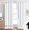 NICETOWN Full Blackout Curtain with Felt Fabtic Liner for Sound Insutation 3 Layers 100 Light Block Home Theater Baby Nursery LJ23998914