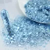 Glitter 9pcs 450G Bilk drobny mieszany sześciokąt gruby brokat do dekoracji gwoździów Cey Kolor Złote Srebrne Akcesoria paznokci