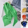 Schals koreanische Mode Seidenquadratschal plissierte kleine Haarschals gedruckt Langes Ribbon neutrales Stirnband Foulard Neckerchiefuch