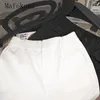 Shorts maschile estate nera di mezzo a vita medio-gamba a gamba sciolta di drappeggio a cinque punti pantaloni da cinque punti abiti maschili