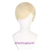 Cardamom Movie Barbie Male Lead Ken Wig Real Person Cos Polyvyle Light Gold Short Cheveux