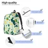 Backpack Student Bag Green Cactus Parent-child Lightweight Couple Laptop