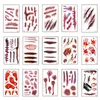 Party Decoration Halloween Tattoo Stickers Scary Blood Scars Disponible Waterproof Decorations Prank Cosplay Prom Decor