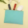 Cosmetic Bags Solid Color Women's Boutique Blank Eco Friendly Canvas Cotton Pencil Pouch Ladies Makeup Beauty Organizer Zipper Bag