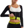 Shapers femminile mRifdila neoprene sauna giubbotto allaratrice sudore slim cody fit cotwout con cerniera di perdita di peso