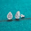 Boucles d'oreilles pour femmes de luxe 925 STERLING SILPS MISSANITE OEUR PLADES PLACÉS DE PLATINUM