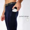 Broek mannen compressiebroek herfst winter sport fitness hardloopbroek basketbal workout pantia gym training leggings met zak