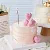 Feestvoorraden Cake Topper 20 -stks Gold Silver Heart Happy Birthday Diy Cupcake Flag Wedding Kerst Ball Decor Decoratie