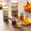 Speicherflaschen 4PCS Plastik Sauce Squeeze Flasche Mini -Gewürzbox Salat -Dressingbehälter Outdoor tragbares Grill Spice Jar Küche