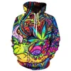 Hoodies pour hommes Sweatshirts pour hommes Sweetshirts Weed Leaf Imprimé 3d Sweat à capuche Large à manches longues à capuchon