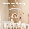 788K Mobiles# Baby Bed Bell Hanging speelgoed 0-12 maanden Pasgeboren houten mobiele muziekbox rammelaar speelgoed wieghouder